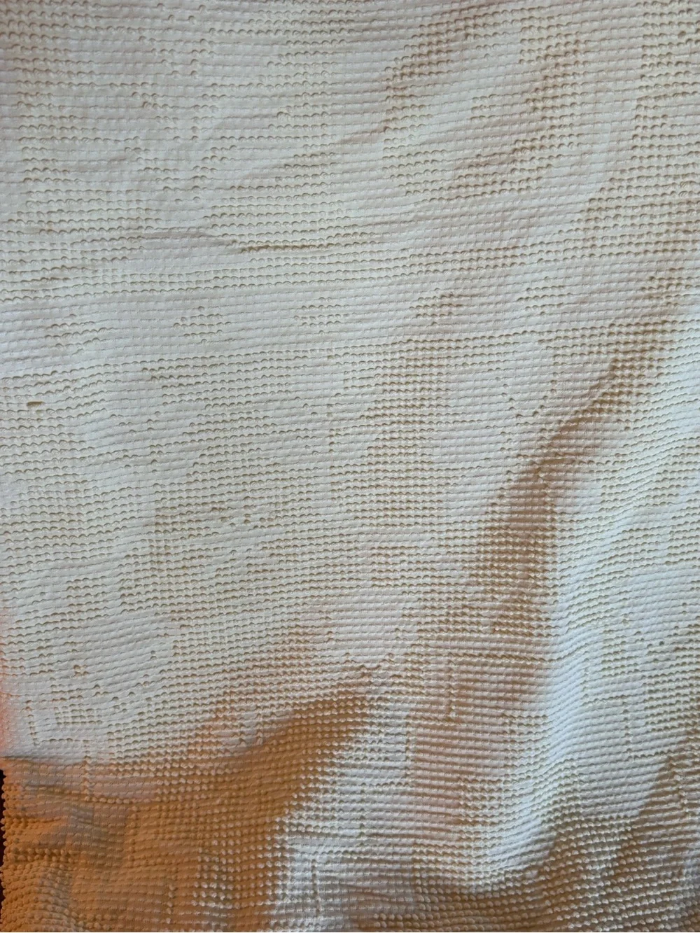Vintage Cream Woven Fringe Large Blanket